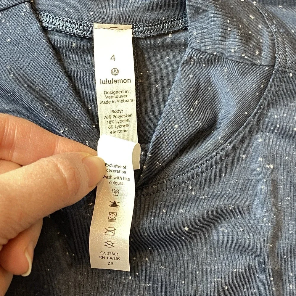 Lululemon Time to Restore Mock Neck Tank 4 Tie Speckle Gym Sporty Athleisure Fun - Picture 4 of 6
